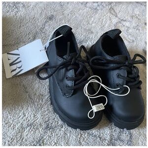 Zara Black Dress Shoes with Chunky Sole